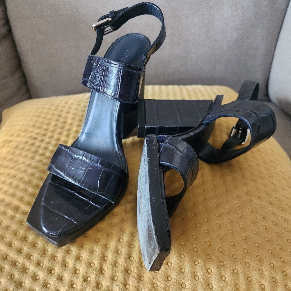 Jil Sander Leather sandals heeled shoes  39.5 9.5 - Picture 9 of 12